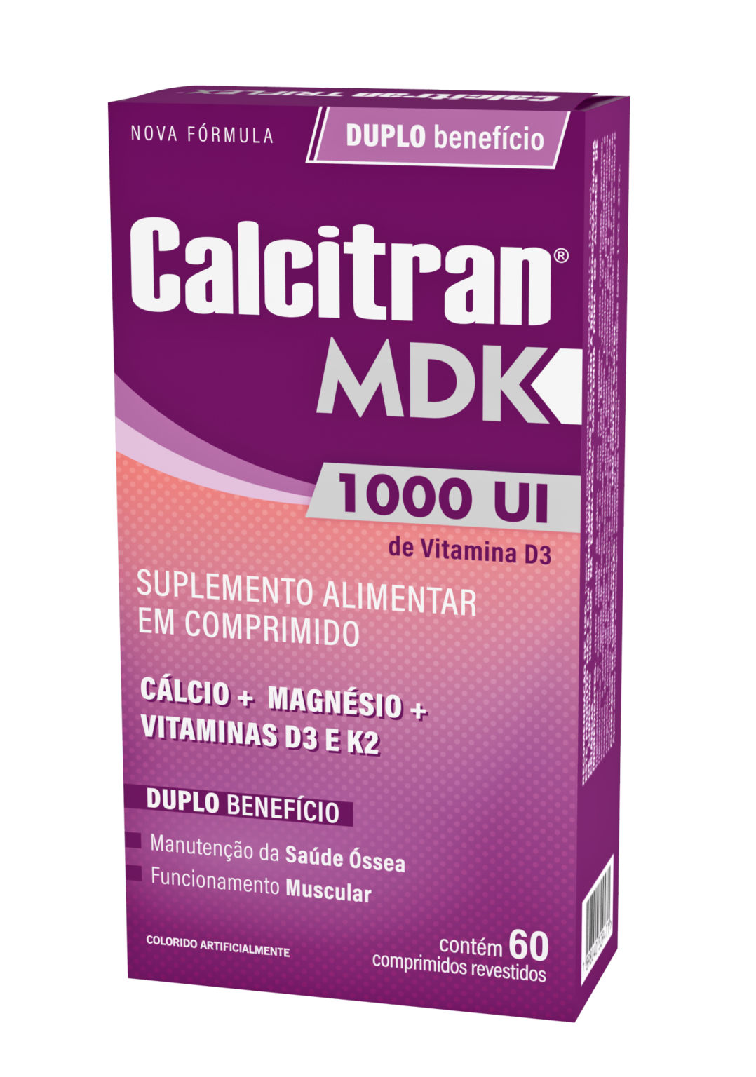 Calcitran MDK: Suplemento de Calcio, Magnesio, Vitamina D e K